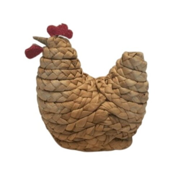 Target Bullseye Braided Straw Hen Figurine 2023 Farmhouse Easter Décor 2 Pk - Picture 5 of 5